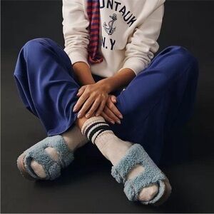 Birkenstock Arizona Teddy Sandals Faded Aqua Size 37 US 6 Narrow